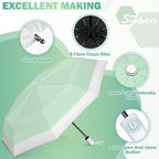 Windproof Travel Umbrella, Collapsible Umbrella Automatic Open Close Auto Small Compact Portable for Rain Sun Adult Women