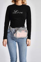 Veckle Clear Fanny Pack Stadium Approved - Adjustable 33-47 Inch Strap, Transparent Belt Bag for Women Men Fits 7.5-inch Smartphone, Waist Bag Clear Bag for Stadium Events, Sport, Concerts, Grey