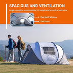 EchoSmile Pop Up Camping Tent, 2/4/6 Person Easy Setup Tent, Water Resistant Dome, Portable with Carry Bag