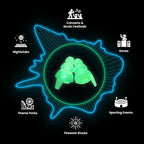 Eargasm High Fidelity Afterglow Glow-in-the-Dark Earplugs for Concerts, Festivals, Musicians, DJs, Night-Life Hearing Protection - Reusable Ear Plugs for High Fidelity Noise Reduction up to 21 dB