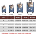 WUJIAONIAO Travel Luggage Cover Baggage Suitcase Cover Protector Skins 18-32 Inch (Cat B, M (for 22-24 inch luggage))