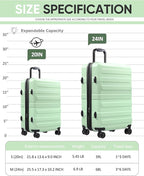 Tolino Carry on Luggage 22x14x9 Airline Approved-20 Inch Hardside Suitcase with Wheels TSA Lock, PC+ABS Lightweight Carry on Suitcases for Women and Men