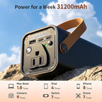 Portable Laptop Power Bank with 120W AC Outlet, 65W PD Fast Charging, 31200mAh/116Wh Portable Laptop Charger for Laptops, Tablets and Smartphones