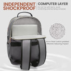 LOVEVOOK Laptop Backpack for Women 18.4 inch,Cute Womens Travel Backpack Purse,Professional Laptop Computer Bag,Waterproof Work Business College Teacher Bag Carry on Backpack with USB Port,Purple Gray