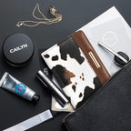 Passport Holder Cover,Traveling Passport Case Cute Passport Wallet for Women, Brown Cow