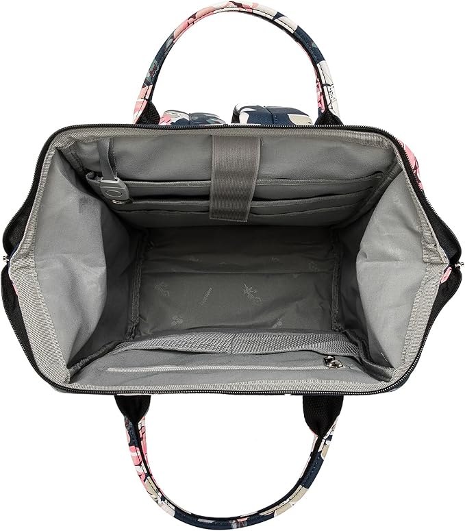 Kinmac Laptop Backpack for Women and Men, Large Capacity Travel Backpack for 15.6 inch Laptop Computer (Blue Rose)