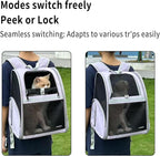 Cat Backpack Carrier for Small Dogs and Medium cat Puppy Kitten Bunny Pet Carrier Backpack Collapsible with Fully Ventilated Mesh with Safety Leash (Purple, 12.9" L x 10.62" W x 15.5" H - M)
