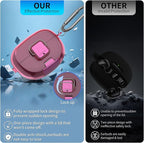 for Bose Ultra Open Earbuds Case with Secure Lock & Phone Stand, Soft TPU Shockproof Protective Clear Case for Bose Open Ear Earbuds Accessories with Cleaning Pen & Keychain (Deep Rose)