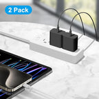 iPhone 17 16 15 Charger Fast Charging 10FT - 20W USB C Charger Block with 10FT Type C to C Cable Compatible with iPhone 17/17 Pro/17 Pro Max/Air/16/16e/15, iPad Pro, iPad Air (Black)