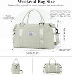 HYC00 Travel Duffel Bag,Carry-on Overnight Weekender Bags for Women,Sports Tote Gym Bag with Wet Pocket