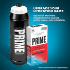 PRIME 32 oz Black Graffiti Squeeze Sports Water Bottle, BPA Free, Dishwasher Safe, Easy-Grip Ergonomic Leakproof Design, Fast Hydration for Gym, Cycling, Running