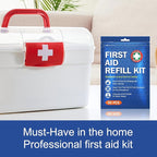 SuccorWare 90 Pieces First Aid Refill Kit - Wound Care Kit Includes Bandages for Home, Travel, Hiking - Portable Replacement Kit for First Aid Medical Supplies（2 Set）