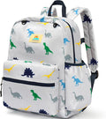 STEAMEDBUN Corduroy Kids Backpack for Boys and Girls 5-8: Boys Backpack for Elementary Kindergarten - 15 inch Cute Backpacks for Kids - Dinosaur