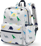 STEAMEDBUN Corduroy Kids Backpack for Boys and Girls 5-8: Boys Backpack for Elementary Kindergarten - 15 inch Cute Backpacks for Kids - Dinosaur