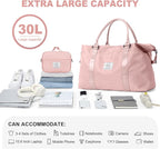 HYC00 Travel Duffel Bag,Carry-on Overnight Weekender Bags for Women,Sports Tote Gym Bag with Wet Pocket