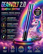 Next-Gen Battery – Updated Design 2026, 1300 mAh, USB-C Fast Charging, LED Display, 5 Voltage Modes – Precision Performance for Every Task – (RAINBOW)