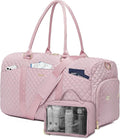 Women Weekender Travel Duffle Bag: Travel Duffel Overnight Bags with Shoe Compartment Large Carry on Tote with Toiletry Bag Weekend Traveling Yoga Gym Hospital Bag for Women with Wet Pocket Pink