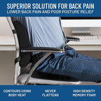 Everlasting Comfort The Original Lumbar Support Pillow for Office Chair - Improves Posture, Promotes Back Pain Relief - Superior Back Support for Gaming and Desk Chairs - Lumbar Pillow for Car, Couch