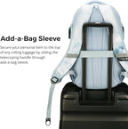 Swissdigital Laptop Backpack with USB Charging Port, Travel Backpack Fits 15.6 inches Computer, 31L Backpack for Men, Polka Blue | SD803-105