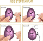 KOSIN Personal Safety Alarm, 6 Pack 140DB Personal Security Alarm Keychain with LED Lights, Emergency Safety Alarm for Women, Men, Children, Elderly