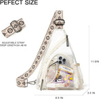 LATMAP 7L Sling Bag For Women Men Backpack Fanny Pack Crossbody Chest Travel Shoulder Belt Bags Purse Handbag PU Leather