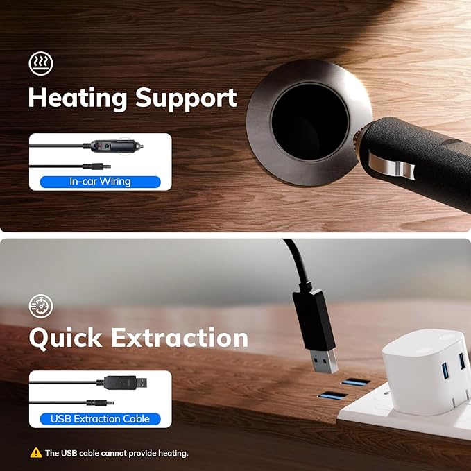 Portable Espresso Machine 100W Self-Heating & Car-Ready, Compatible with NS Capsules & Ground Coffee, Ideal for Travel, Camping, RV, Black
