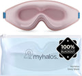 MyHalos® Sleep Mask – 3D Blackout Eye Mask for Women & Men, Side Sleepers, Zero Pressure Memory Foam Eyelash Friendly, Breathable,Award-Winning Sleep Aid for Travel (Peach Orange, 1 Count (Pack of 1))