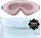 MyHalos® Sleep Mask – 3D Blackout Eye Mask for Women & Men, Side Sleepers, Zero Pressure Memory Foam Eyelash Friendly, Breathable,Award-Winning Sleep Aid for Travel (Peach Orange, 1 Count (Pack of 1))