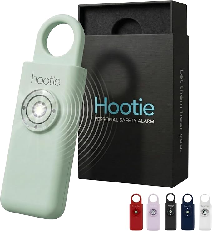 HOOTIE Personal Safety Alarm Keychain, 130dB Personal Alarm for Women Men and Kids, Pull Pin Emergency Panic Alarm with Strobe Light, Portable Self Defence Alarm for Campus Travel and Running - Mint