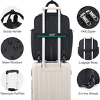 Hanke 16 Inch Underseat Carry On Luggage With Wheels, Small Rolling Suitcase Lightweight Under Seat Carry On Bag, Airline Approved Personal Item Overnight Softside Travel Luggage Bag,Black