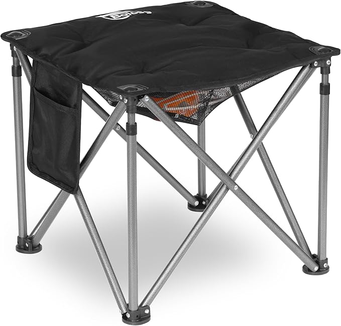 Bolosy Camping Stool Oversized Camping Foot Stool Ottoman 450 lbs Heavy Duty Camp Stool Padded Camping Chair Foot Rest Foldable Footrest
