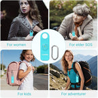 Rechargeable Personal Safety Alarm, 130dB Emergency Siren with LED Flashlight, Portable Keychain for Women, Kids, Elderly, Night Running & Travel (Aqua)