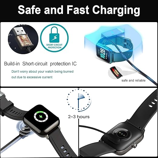 [2-Pack] AR-01 Smart Watch Charger, Magnetic Charging Cable for Fitpolo AR-01 & Aeac AR-01 SmartWatch