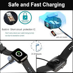 [2-Pack] AR-01 Smart Watch Charger, Magnetic Charging Cable for Fitpolo AR-01 & Aeac AR-01 SmartWatch