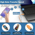 Super Fast Charger USB C, 45W Type C Charger Fast Charging Cable Block for Samsung Galaxy S26 S25 S24 S23 Ultra/S26 S25 S24 S23 S22 S21 S20/Note 10/20, PPS Wall Charger with 6.6FT Cord-Orange