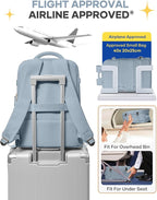 coofay Large Travel Backpack For Women Men Airline Approved Carry On Backpack Flight Approved Waterproof Sports Luggage Backpack Casual Daypack Hiking Backpack Grey Blue