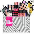 FantasyDay All-in-one Makeup Set Holiday Gift | Full Makeup Kit for Women Essential Starter Bundle Include Eyeshadow Palette Lipstick Blush Cream Concealer Face Powder Eyeliner Mascara Lipgloss Brush