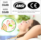 200Pairs Foam Earplugs, 32dB Disposable Noise Reduction Ear Plugs, Hearing Protection Bulk Ear Plugs for Shooting Range, Work, Travel,Concert Green