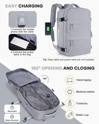 coofay Vacuum Backpack Travel with Pump Vacpack Travel Backpack with Vacuum System Mochila de Viaje Compresion al Vacio Easyvacpack Airbag Backpacks for Traveling Carry on Luggage