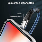 CyvenSmart (2 Pack) Long iPhone Charger 10ft for [MFi Certified], 10 Foot Lightning Cable Fast Charging Cord 10 Feet for iPhone 12/12 Pro/11/11 Pro/11 Pro Max/XS/XS Max/XR/X/8/8 Plus/7/7 Plus/6 Navy