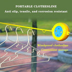 Travel Clothesline, 26 Feet Portable Clothesline,Clothes Line Outdoors,Travel Hotel Camping 、Cruise Ship、 Backyard 、Outdoor/Indoor,Fv Clothesline,with Windproof Hanging Hole(1 Piece)