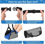 Yerliker Airplane Foot Hammock(Memory Foam) with Earplugs and Eye Mask Travel Necessities Adjustable Airplane Desk Foot Rest for Long Trip Pain and Swelling Relief(Gray)