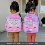 mibasies Toddler Backpack for Girls 2-4: Cute Kids Backpacks for Girls - Preschool Kindergarten Backpack - Unicorn Bangs