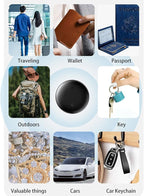 Dual System GPS Tracker for iOS and Android Bluetooth Tracker Smart Tags Compatible with Apple Find My (iOS) & Google's Find Hub (Android) for Keys, Vehicles, Car, Luggage, Wallet (4-Pack)