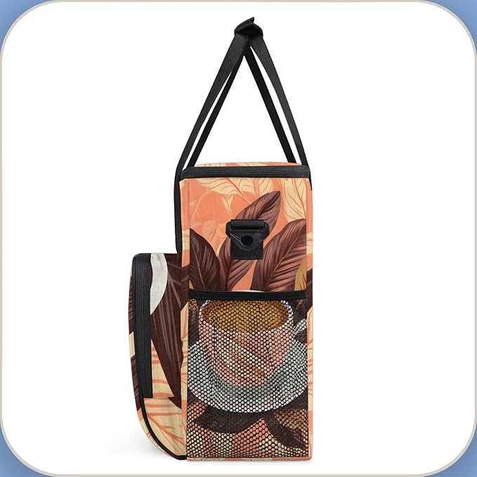 Coffee Maker Carring Bag Travel Storage Tote Bag Compatible with Keurig K-Mini or K-Mini Plus Portable Single Serve Coffee Brewer Case with Pockets for K-cup Pods(Bag Only)