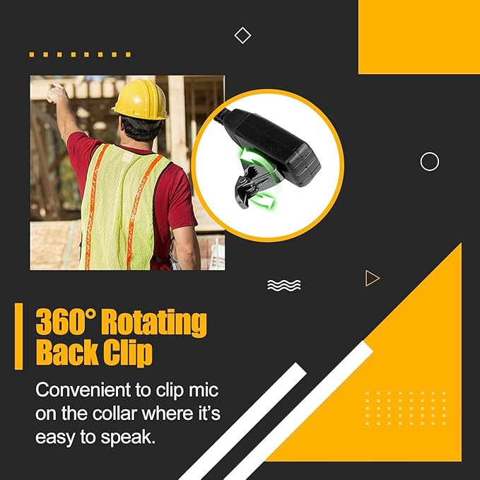 Retevis RB48 Walkie Talkies with Earpiece, Mil-Standards 810H, Waterproof Heavy Duty Two Way Radios, Vibration Call, 2000mAh, NOAA, 2 Way Radio Long Range(2 Pack)