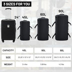 MIER Large Duffel Backpack Sports Gym Bag with Shoe Compartment, Heavy Duty and Water Resistant, Black, 45L
