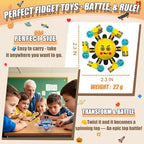 4Pcs Transformable Fidget Spinners for Kids Sensory Fidget Toys Teens Quiet Airplane Road Trip Travel Activities Essential Autism ADHD Easter Basket Stuffers Gifts for Boys Girls Toddlers B