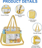 USPECLARE Clear Bag for Stadium Events,Transparent Bag for Work Sports Games Concerts Travel Gym