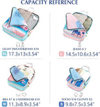 Gonex Compression Packing Cubes, 4pcs Expandable Storage Travel Luggage Bags Organizers, Travel Cubes for Suitcase Carry On (Coconut Palm)